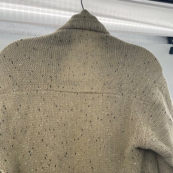 RENJO Womens Knit Cardigan Open Front Faux Leather Pockets Size Large - Picture 6 of 9